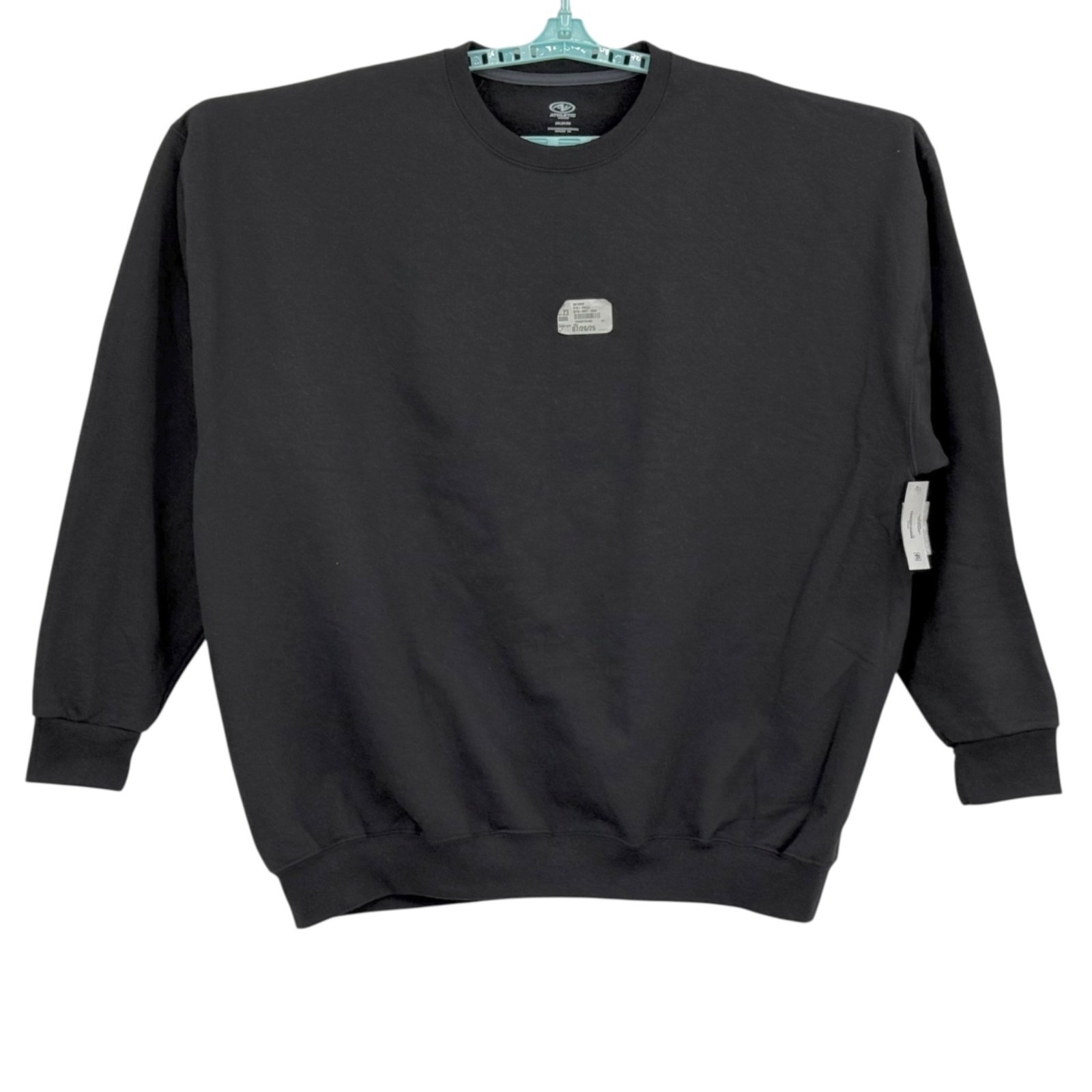 Athletic Works Men's Fleece Black Sweatshirt 3xl (54-56) Moisture Wicking Nwt